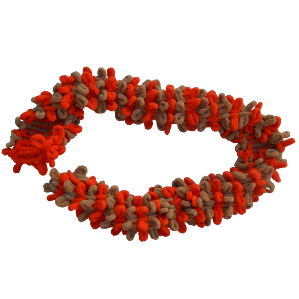 Fluffy Scarf™ - Red & Brown