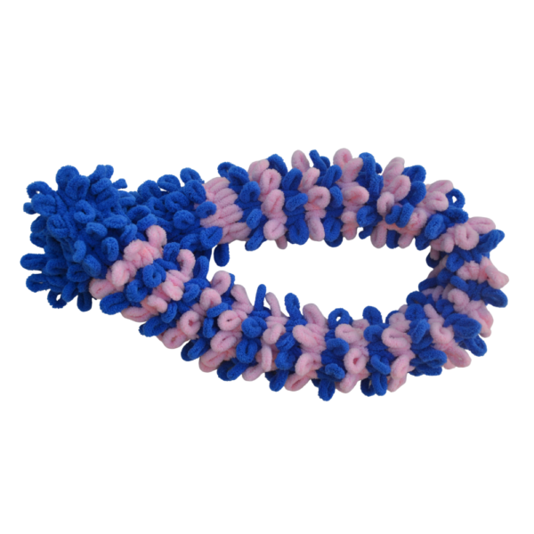 6 Fluffy Scarf™ - Water Blue & Pink