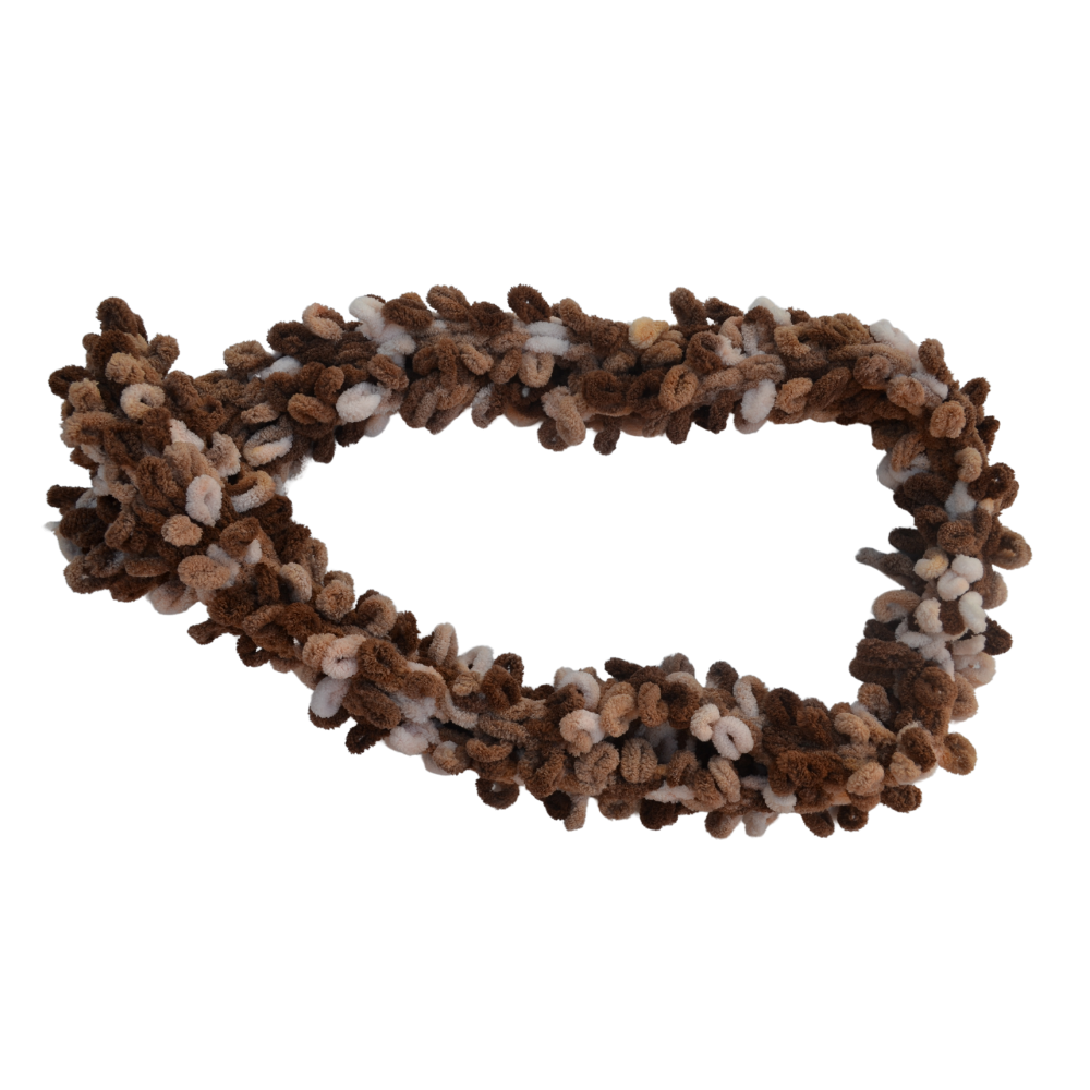 Fluffy Scarf™ - Brown & Grey